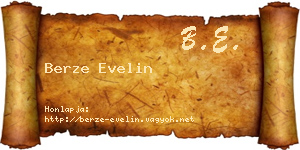 Berze Evelin névjegykártya